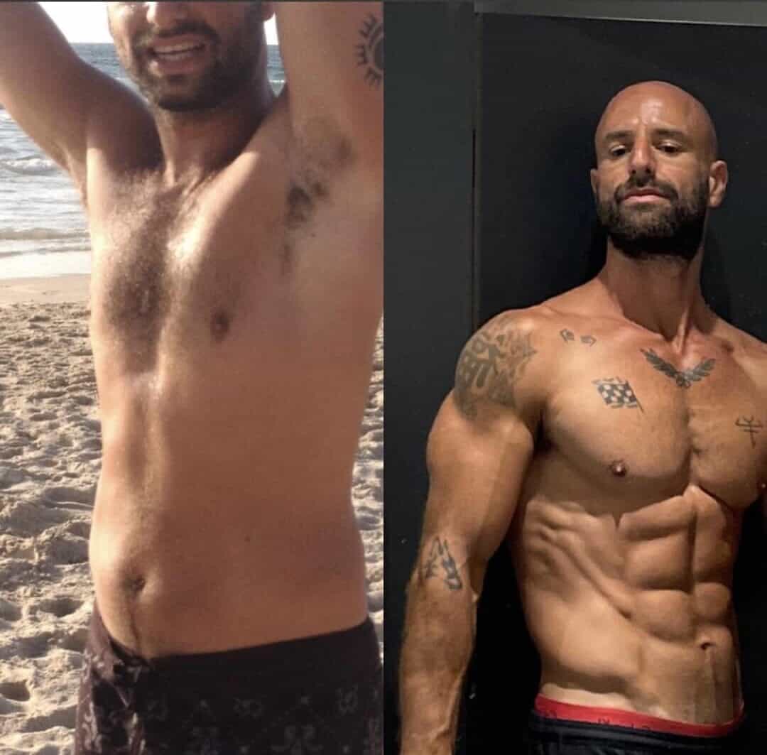 אחוז שומן נמוך שינוי לפני אחרי